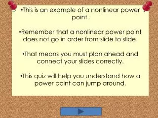 This is an example of a nonlinear power point.