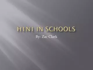 H1N1 in schools