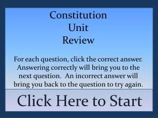 Constitution Unit Review