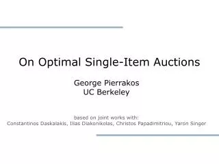 On Optimal Single-Item Auctions