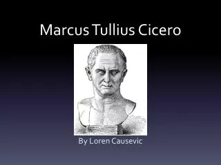 Marcus Tullius Cicero