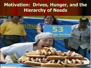 Motivation: Drives, Hunger, and the Hierarchy of Needs