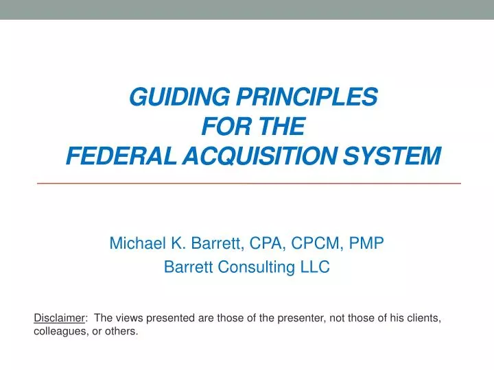 guiding principles for the federal acquisition system