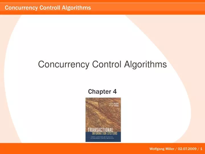 concurrency control algorithms