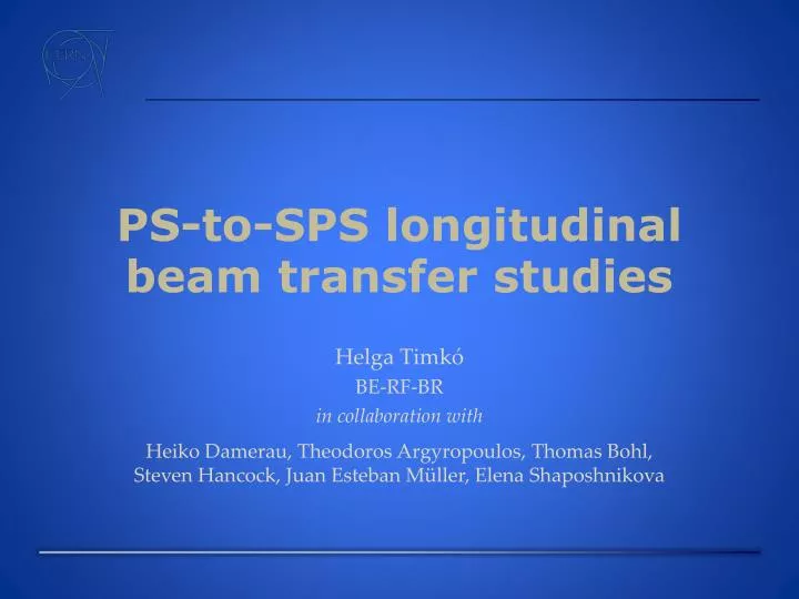 ps to sps longitudinal beam transfer studies