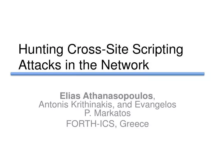 hunting cross site scripting attacks in the network