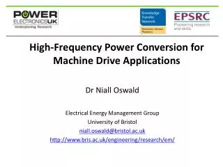 High-Frequency Power Conversion for Machine Drive Applications