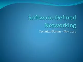 Software-Defined Networking