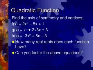 Quadratic Function