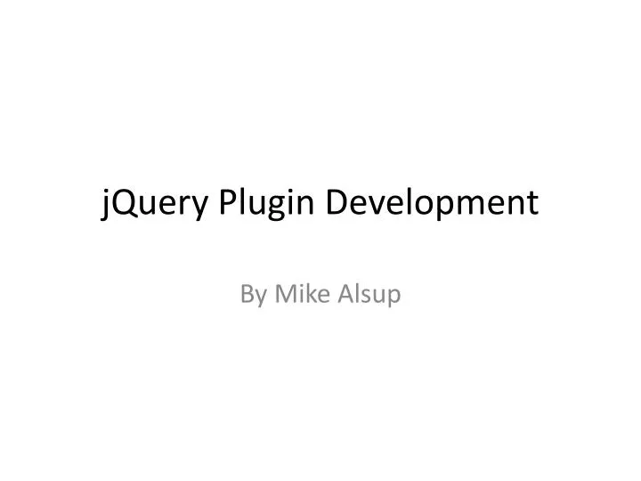 jquery plugin development