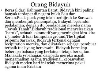 orang bidayuh