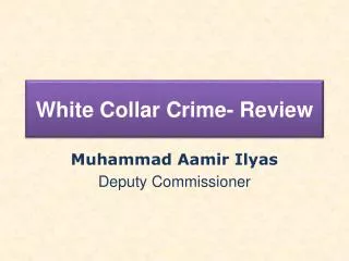 white collar crime review