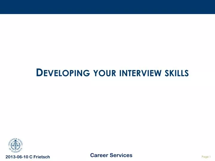 developing your interview skills