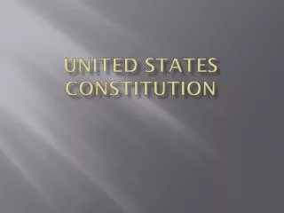 United States Constitutio n