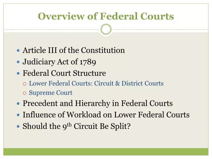 overview of federal courts