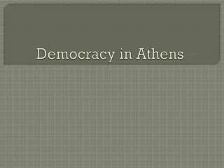 Democracy in Athens