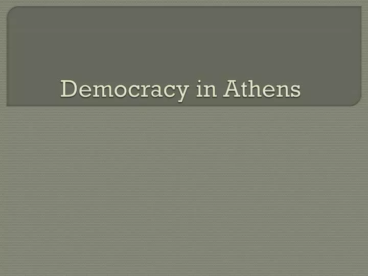 democracy in athens