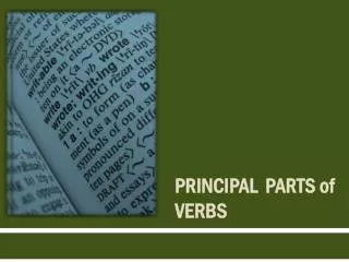 principal parts of verbs