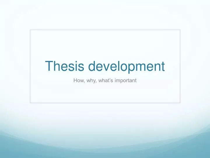 thesis development