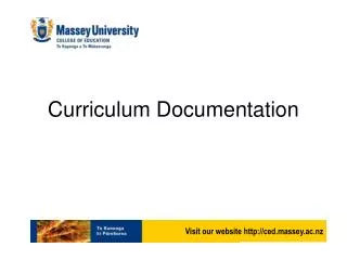 Curriculum Documentation