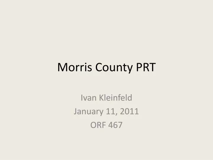 morris county prt