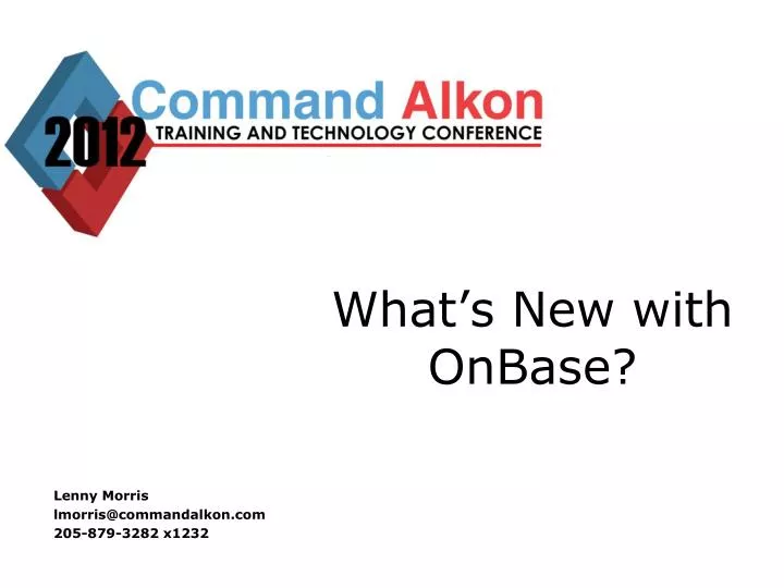 what s new with onbase