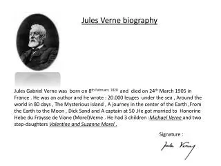 Jules Verne biography
