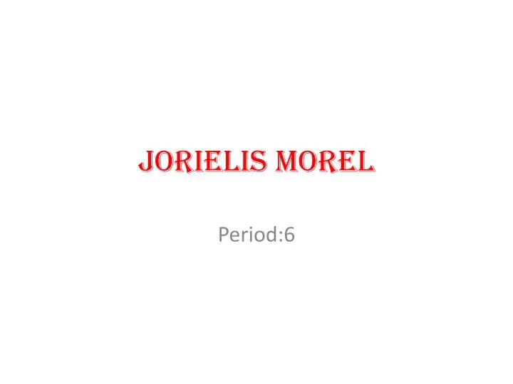 jorielis morel