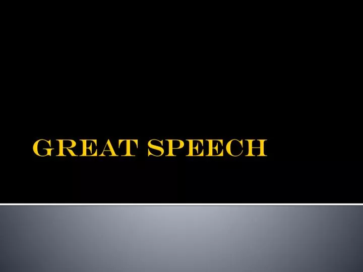 great speech