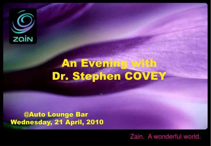 an evening with dr stephen covey