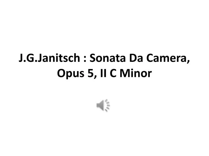 j g janitsch sonata da camera opus 5 ii c minor