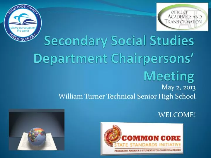 secondary social studies department chairpersons meeting
