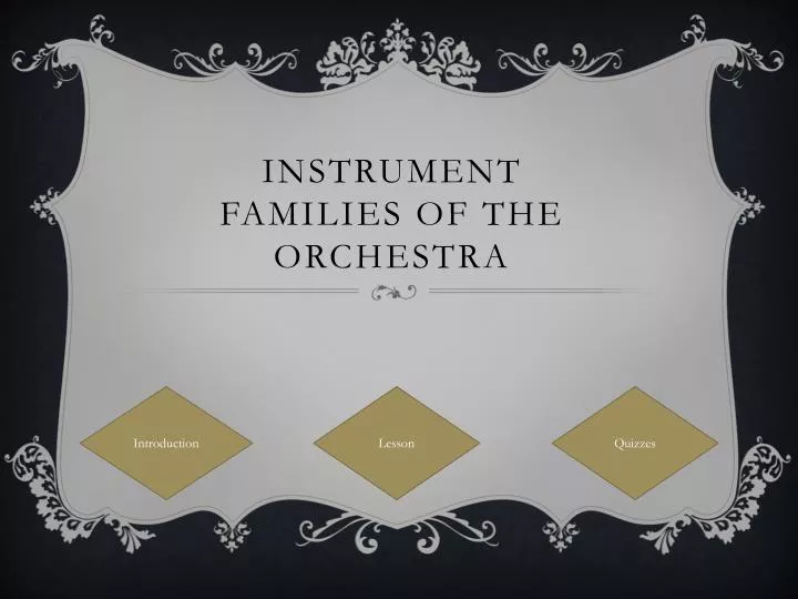 instrument families of the orchestra
