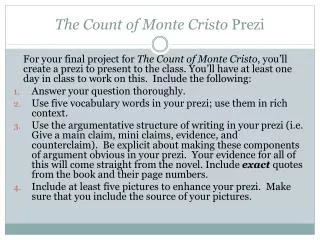 The Count of Monte Cristo Prezi