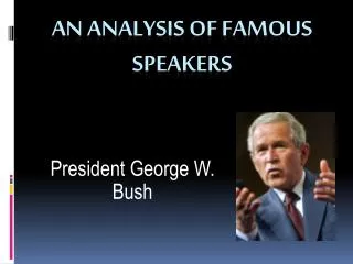 An analysis of famous speakers