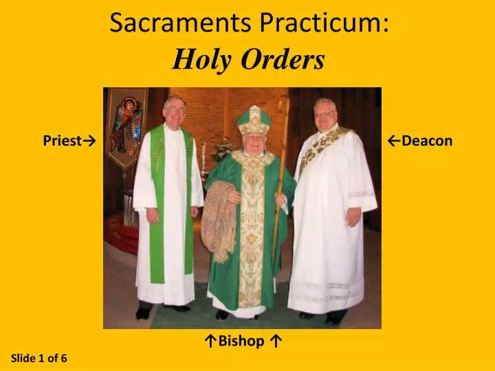 sacraments practicum holy orders