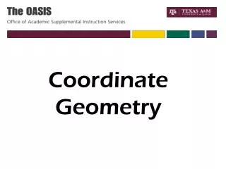 Coordinate Geometry