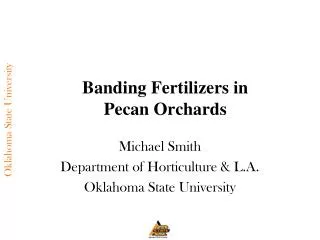 Banding Fertilizers in Pecan Orchards