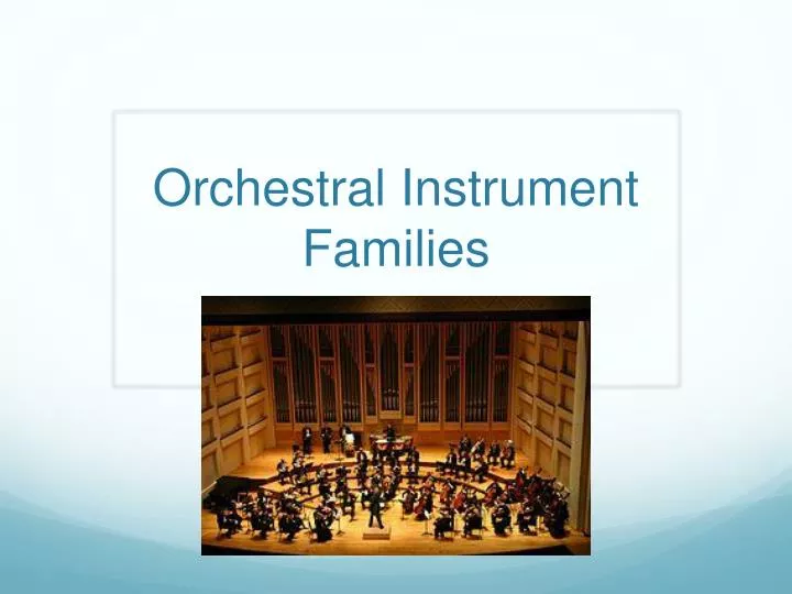 orchestral instrument families
