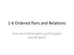 1-6 Ordered Pairs and Relations - slide 1