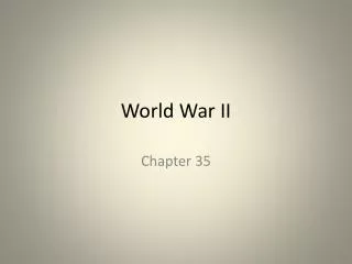 World War II