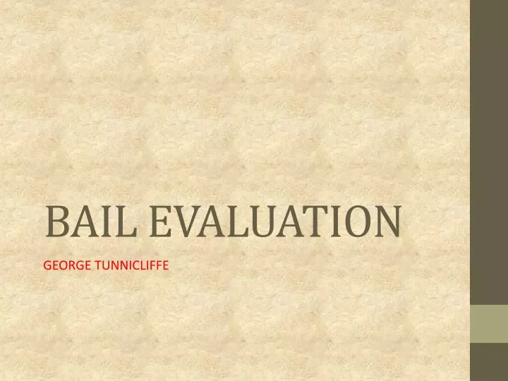 bail evaluation