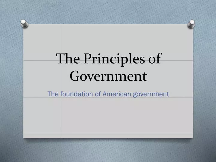 the principles of government