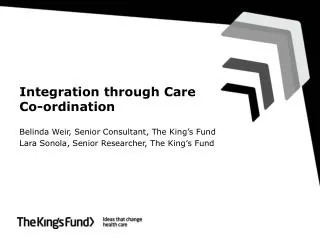 Integration through Care Co-ordination
