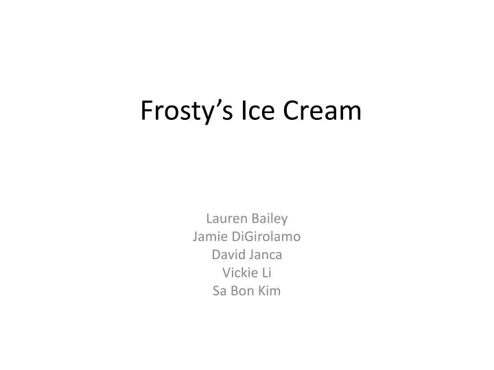 frosty s ice cream