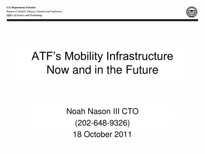 atf s mobility infrastructure now and in the future