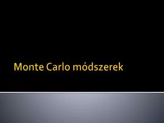monte carlo m dszerek
