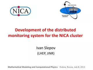 Development of the distributed monitoring system for the NICA cluster