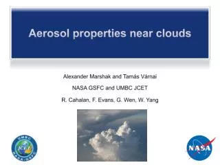 Aerosol properties near clouds