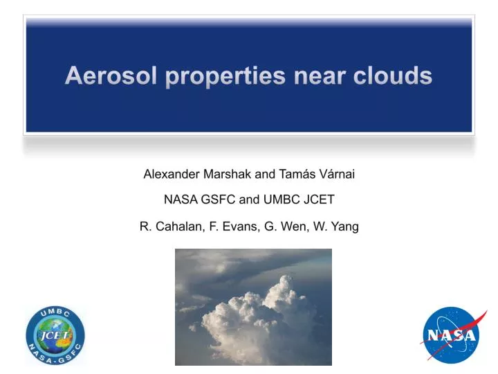 aerosol properties near clouds